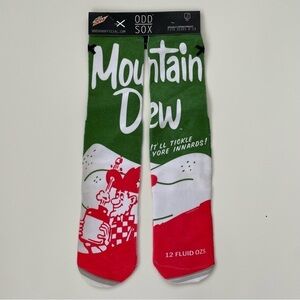 ODD SOX Retro Vintage Mountain Dew Socks Fits Men Size 6-13 New with Tags NWT